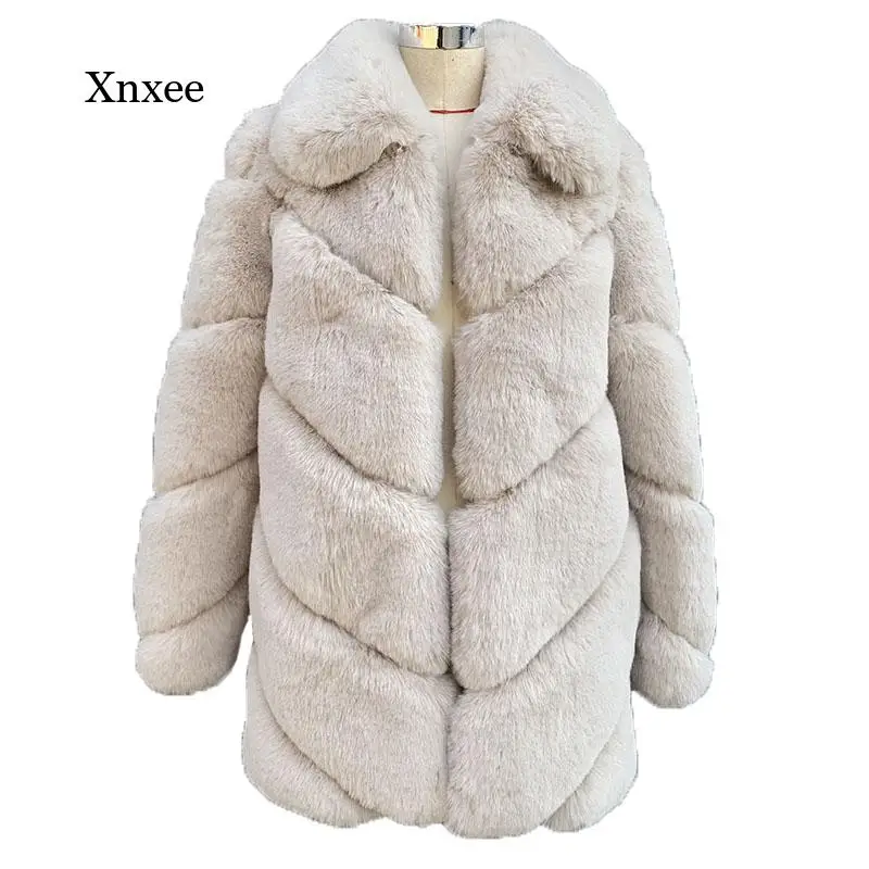 Fall/winter Women's Outerwear Faux Fur Coat Oversized Warm Fake Fur Coat Clothing