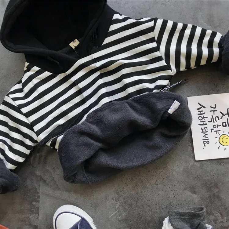 3 шт./компл. комплект одежды для мальчиков Толстый жилет + толстовка Плюшевые