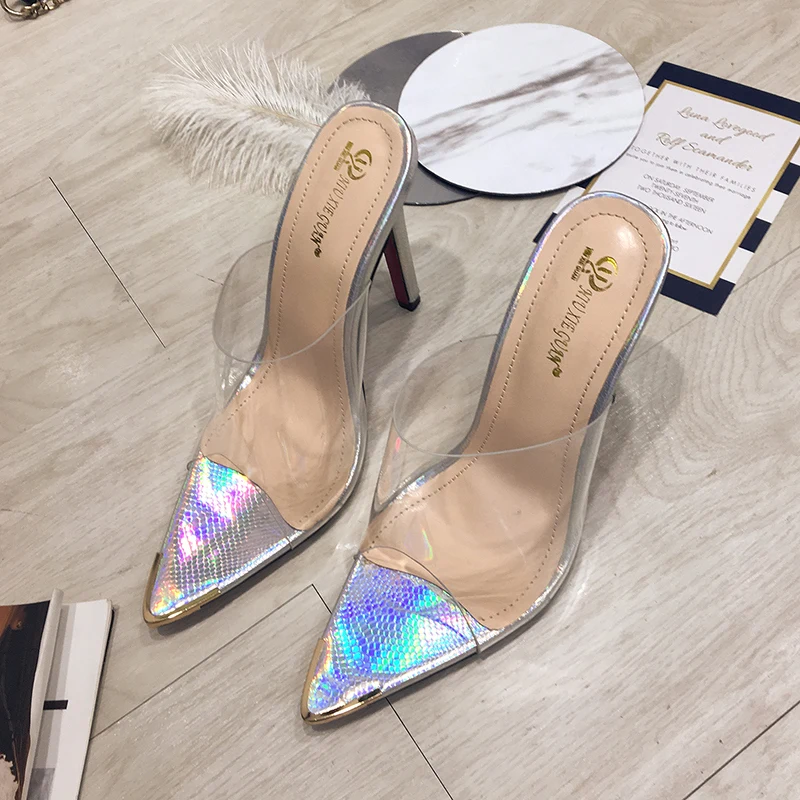 2019 г. Летние женские босоножки на высоком каблуке 11 см украшенные кристаллами