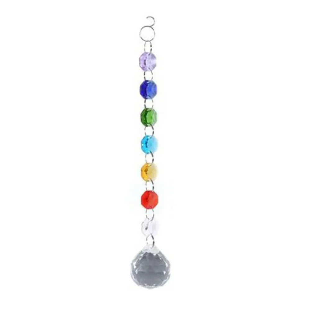 DIY Висячие красочные Восьмиугольные бусины Кристалл Suncatcher светильник струнная