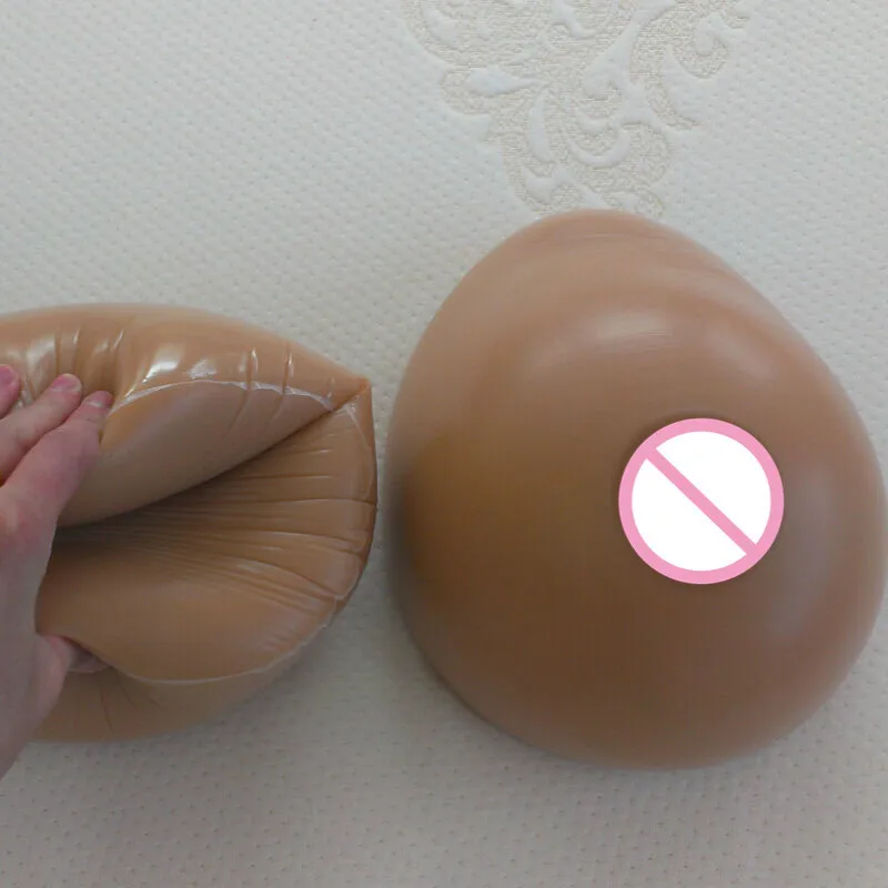 Silicone Breast Forms Soft Fake Boobs Crossdresser KK Cup Plus Size Strapless Bra Transgender Queen Transvestite Mastectomy Bra