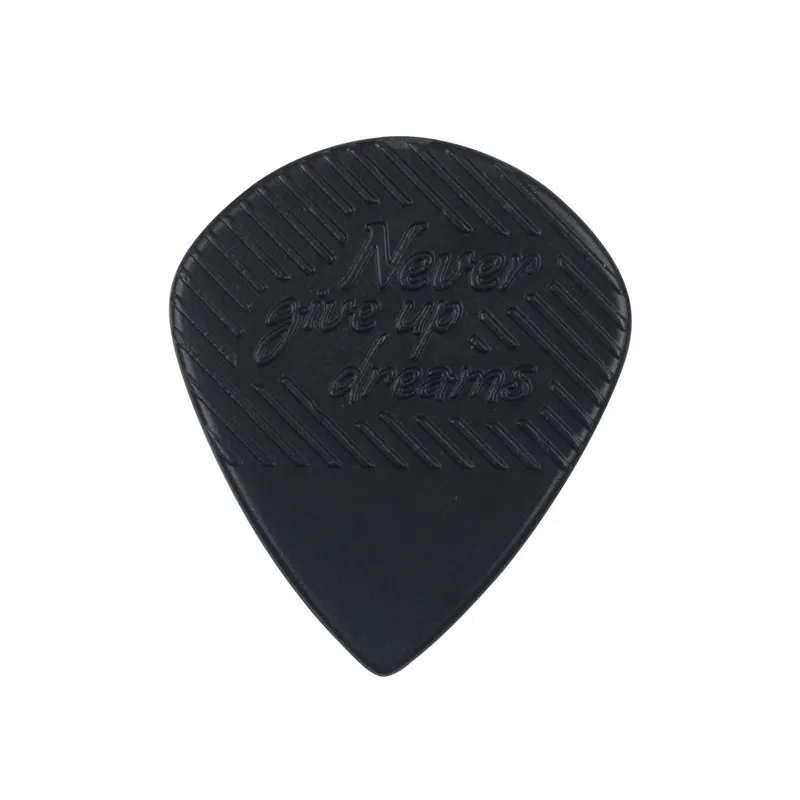 100 шт./лот гитарные Pick Never Give Up Dreams 1 5 мм Thinckness черный/оранжевый|guitar pick material|pick acoustic
