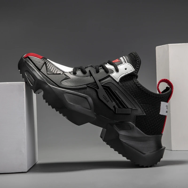 Sainimo/2019 модные кроссовки на толстой платформе мужская повседневная обувь Мужская