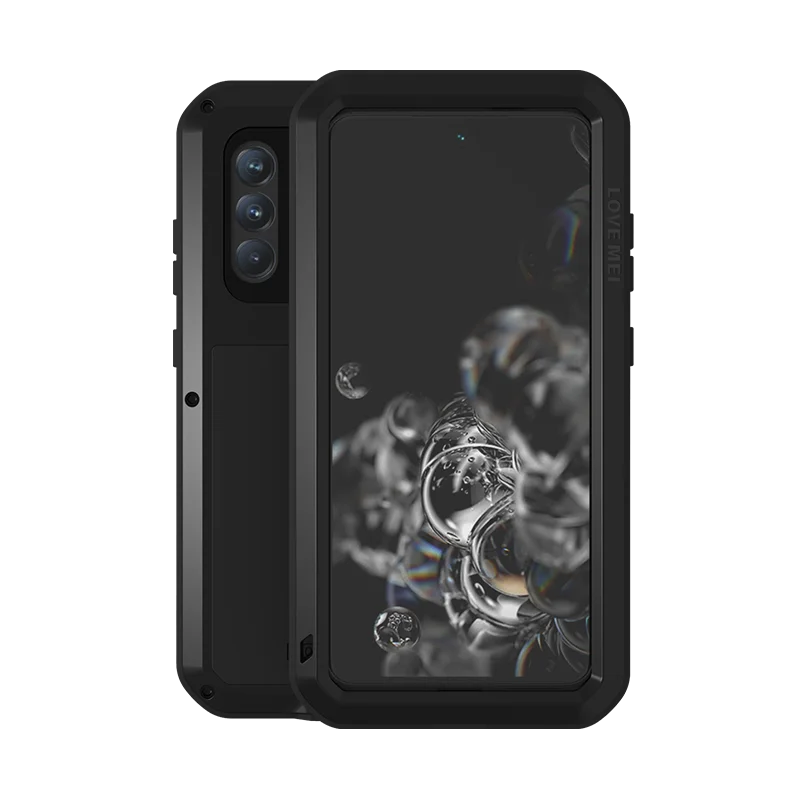 

Metal Armor Case 360 For Samsung Galaxy S21 fe Phone Case Heavy Duty Protection Doom Silicone Glass Funda Coque Cover Shockproof