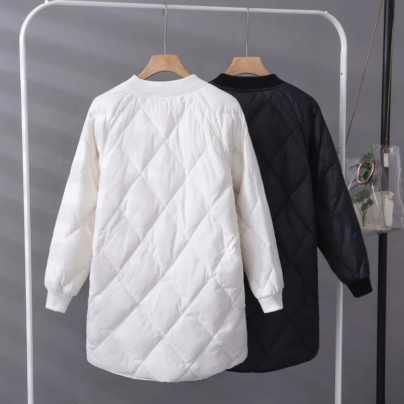 FTLZZ зимняя женская белая парка на утином пуху ульсветильник свободная