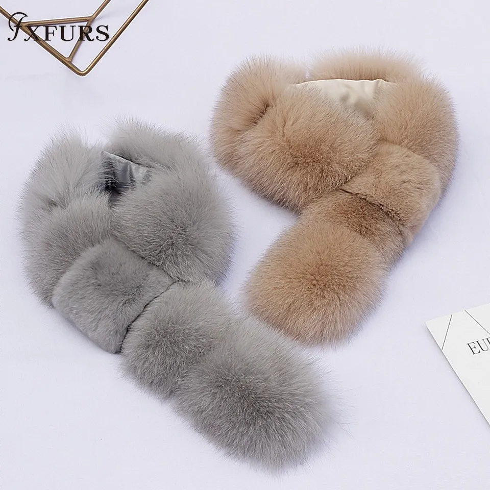 Шарф из натурального Лисьего меха FXFURS 2020 натуральный Лисий мех глушитель