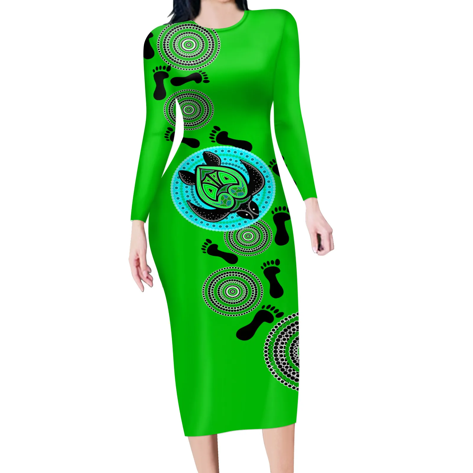 Женское винтажное Деловое платье HYCOOL облегающее длинное элегантное с длинным