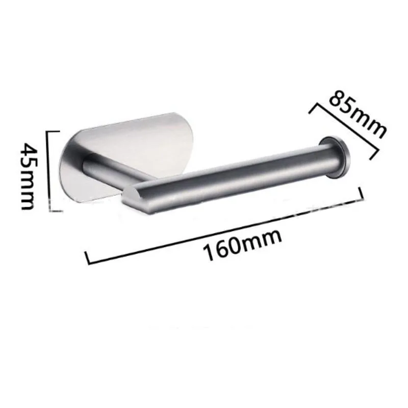 

Stainless Steel Kitchen Roll Paper Self Adhesive Wall Mount Toilet Paper Holder Bathroom Tissue Towel Accessories Rack Holders