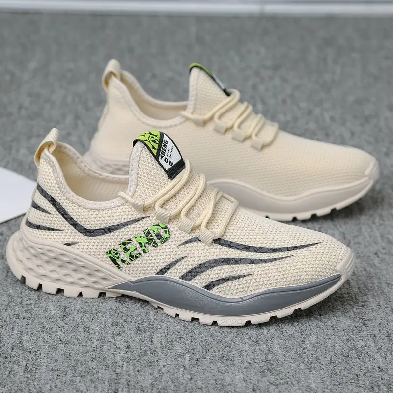 

New men casual shoes fashion sports shoes men breathable Mesh Coconut shoes Super light Fitness running shoes men Sneakers