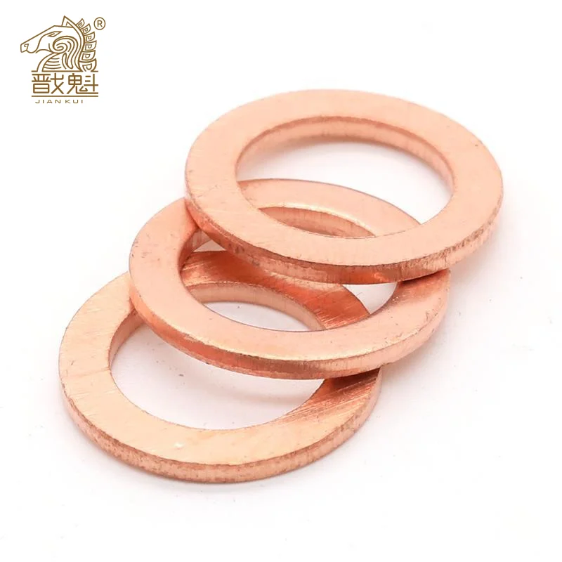 Набор медных шайб гайка и болт плоское кольцо уплотнение в коробке M5/M6/M8/M10/M12/M14 200
