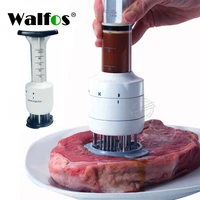 walfos food grade stainless steel meat tenderizer needle and meat injector marinade flavor syringe kitchen tools