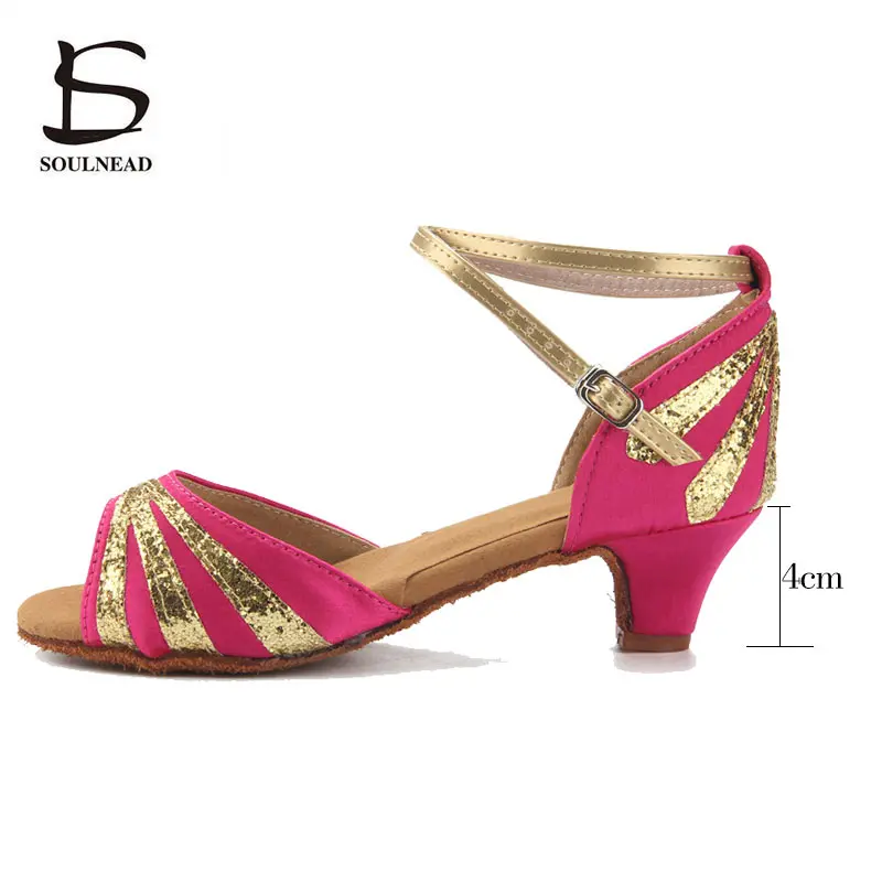 

New Ballroom Girls Dance Shoes Children's Latin Dance Shoes Low Heel Ladies Women Women Professional Salsa Tango Dancing Shoes