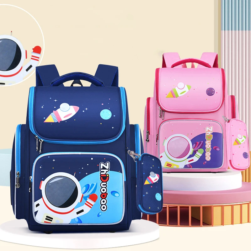 Новый ортопедический Многофункциональный школьный рюкзак 2021, водонепроницаемый детский школьный рюкзак для девочек с героями мультфильмо...