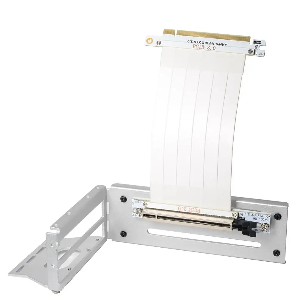 Видеокарта PCI E с вертикальным кронштейном 10 3 0 см + кабель удлинитель GEN3 PCIe 100