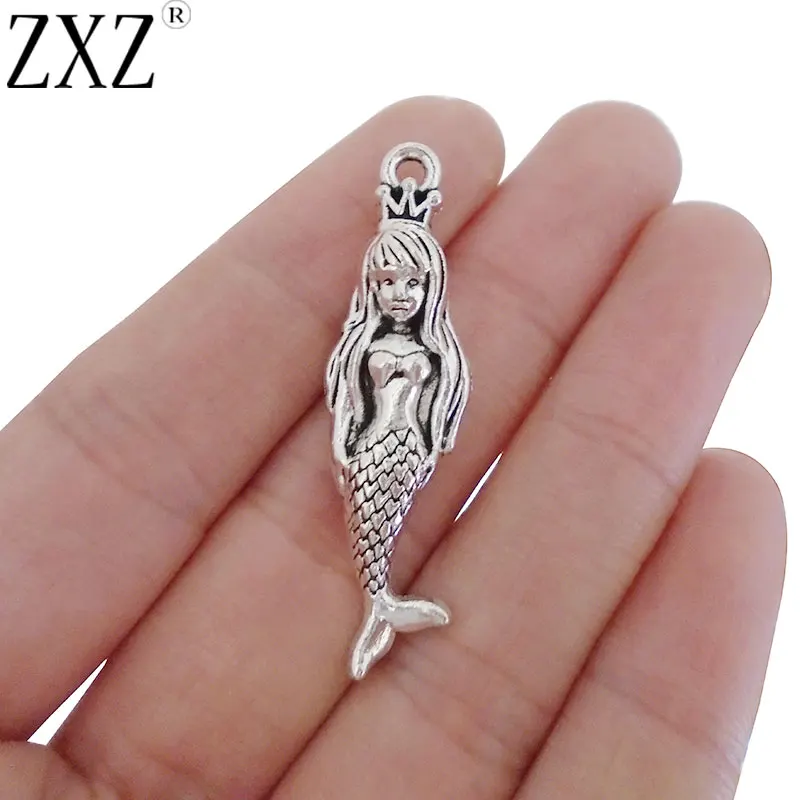 ZXZ 5 шт. Подвески Медальоны русалки для ручного изготовления Морское ожерелье