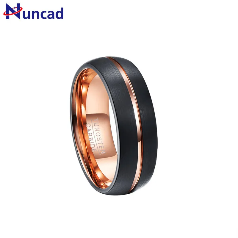 Черная матовая поверхность цвета розового золота внутри Средний паз 8 мм ширина