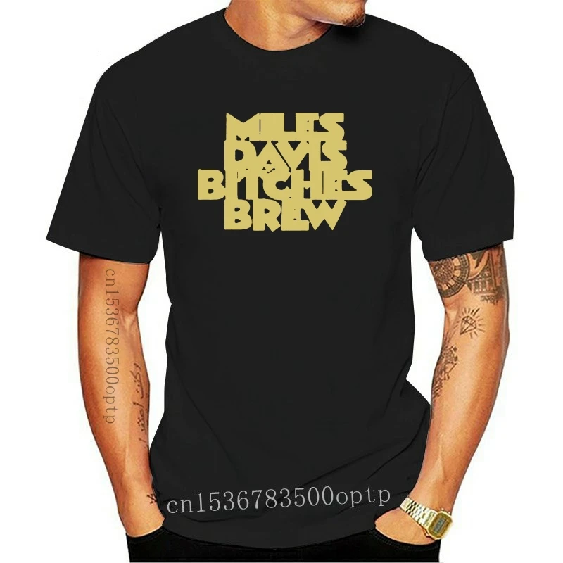 

New 100% Cotton MILES DAVIS T SHIRT BITCHES BREW FREE JAZZ RARE VINYL Fashion Mens Short sleeve T Shirt