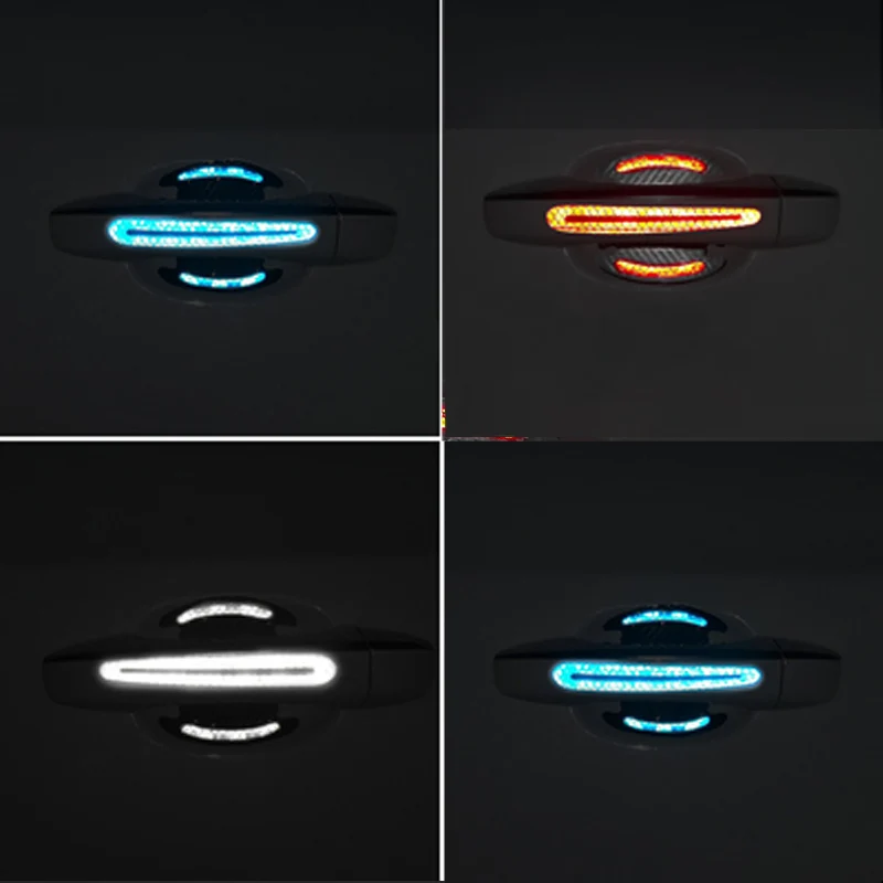 Автомобильная наклейка Светоотражающая на дверную ручку автомобильная полоса