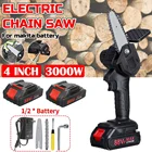 Электрическая цепная пила для обрезки деревообработки, 46 дюймов, 88 в, садовый инструмент для резки дерева, заряжаемый с 2 аккумуляторами Makita