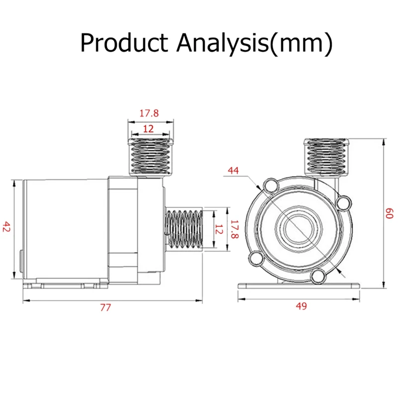 Бесшумный водяной мини насос для аквариума 19 Вт 8000 об/мин 5 м|Воздушные насосы и