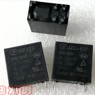 10 шт. HF42F 024-2HST 24V 024-2HST 24VDC 5A 250VAC24vdc