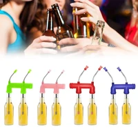 portable beer snorkel beer bong funnel straight tube fast drinking tool bottle opener for beer drinking games festivals party