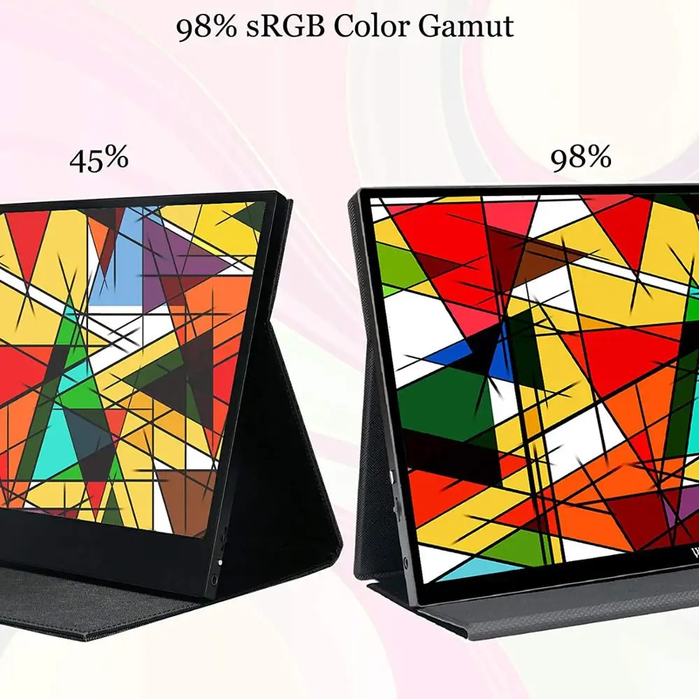 

WIMAXIT 14 Inch Portable Monitor 98% sRGB Touch FHD IPS Computer External Display USB-C Gaming Screen with 2 Type C M1400CT