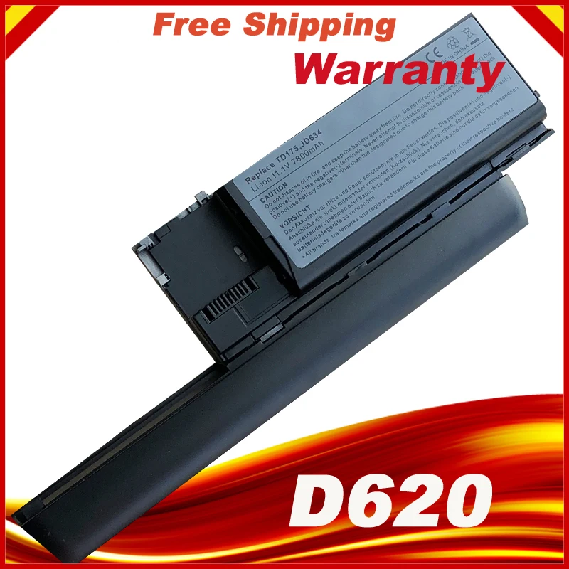 Аккумулятор на 9 ячеек 6600 мАч для Dell Latitude D620 D630 D630c D631 Precision M2300 HX345 NT379 PC764 RC126 TD116