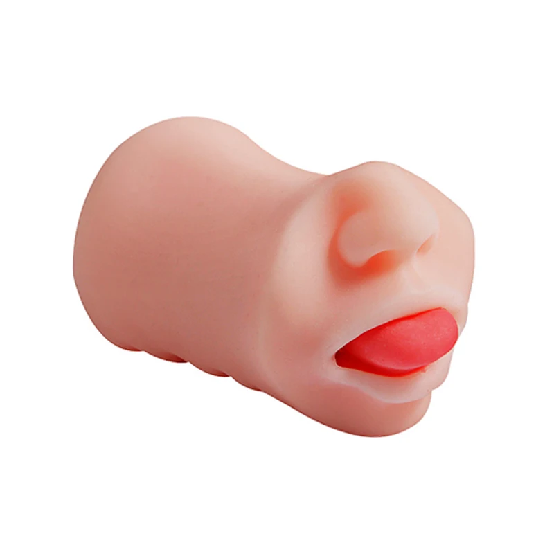 Реалистичный рот и глубокое горло с мягкими зубами язык Мужской мастурбатор