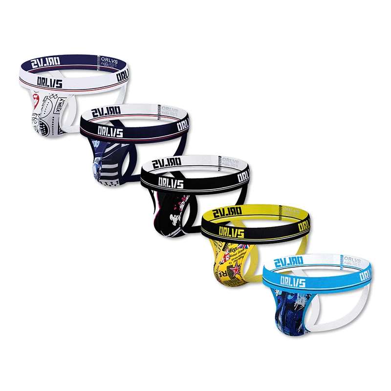 Сексуальное нижнее белье для геев 5 шт./лот модные мужские стринги бандаж Трусы