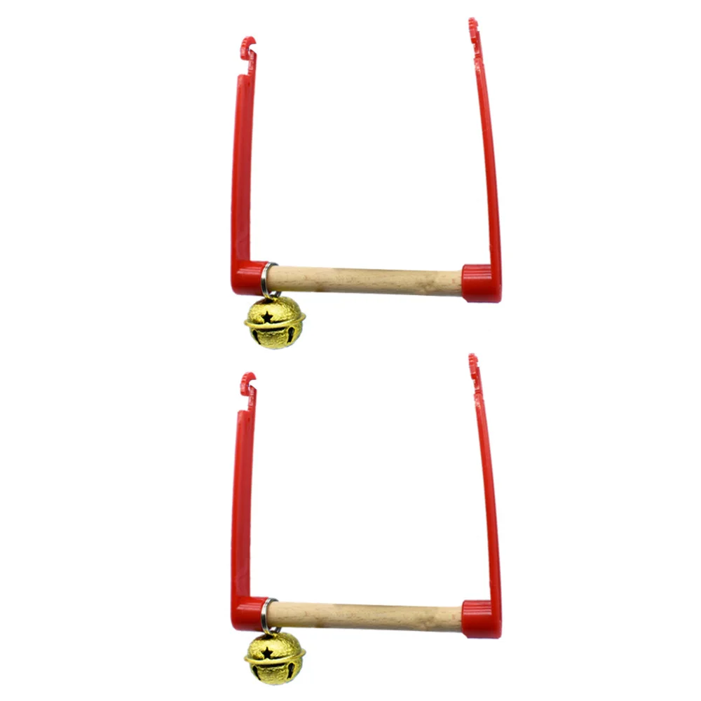 

2Pcs Crafted Bird Playing Stand Durable Parrot Stand Funny Playing Stand