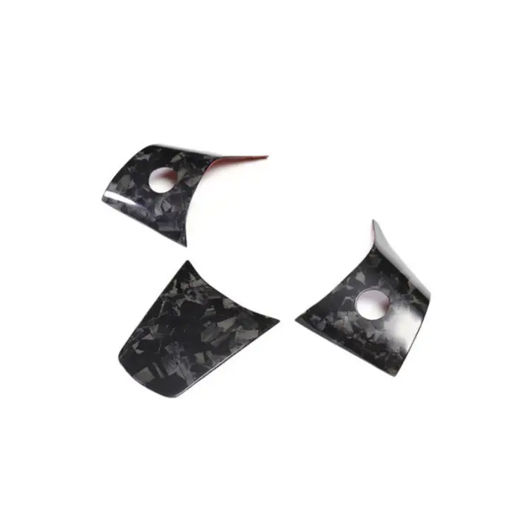 

New Product For Tesla Real Forge Carbon Fiber Steering Wheel Moulding Cover Trims Accessories Fit for Tesla Model 3 2018-2019