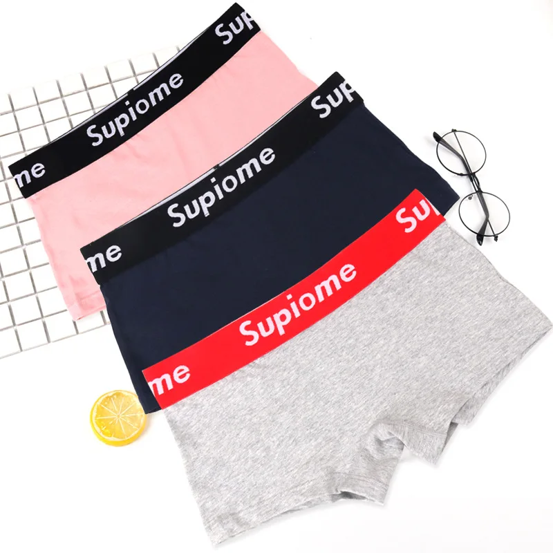 

Women Boyshort Panties Patchwork Print Cotton Boxer Fashion letters Underwear Female Briefs Multicolor Panties A19124