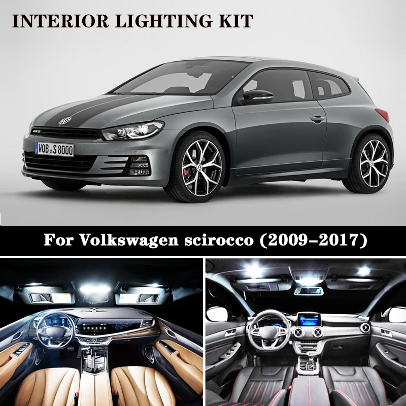 10 шт. светодиодные лампы для чтения в салоне Volkswagen (2009 2017)|Сигнальная лампа| |