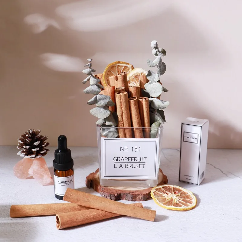 Свеча Корица сушеный аромат DIY Материал рулон сушеных цветов папоротник листья