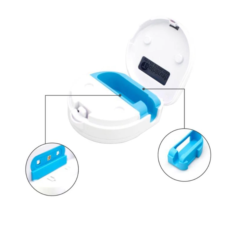 

Travel Toothbrush Holder Case Electric Toothbrush Disinfection Cleaner Portable UV Light Toothbrush Disinfection for Oral Health