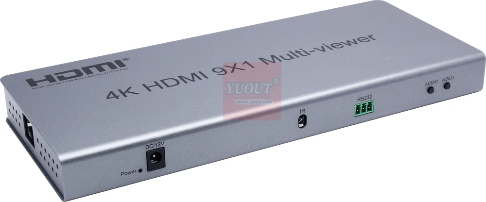 4K 9x1 HDMI Quad multi просмотра переключатель 9 в 1 выход бесшовный Мульти PIP фото экран