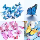 12 шт., трехмерные декоративные бабочки для свадьбы, детского дня рождения