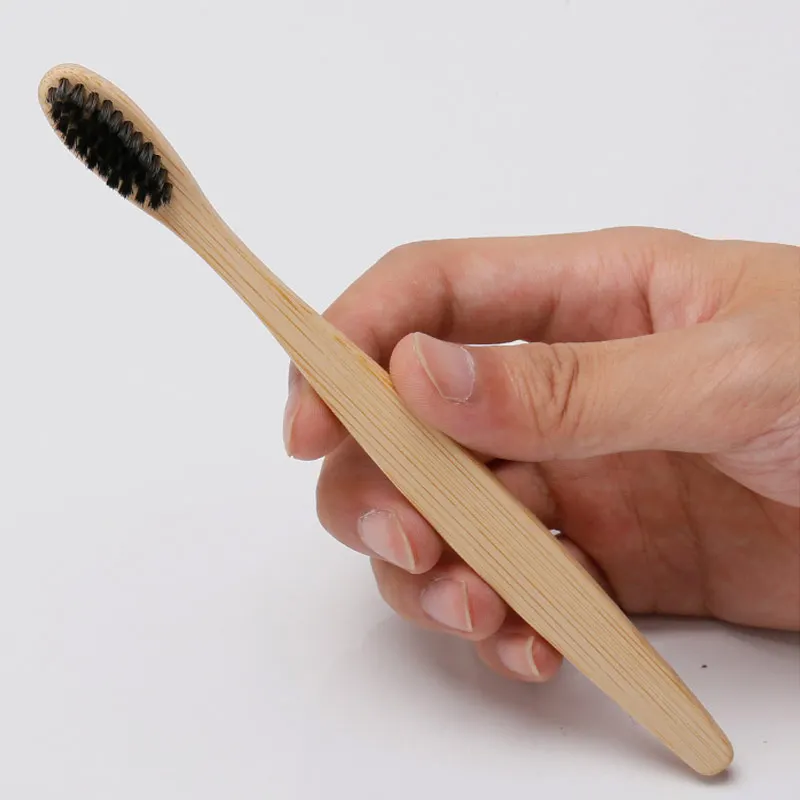 Экологичная зубная щетка из бамбукового угля для ухода за полостью рта 2 шт. экологически чистая зубами