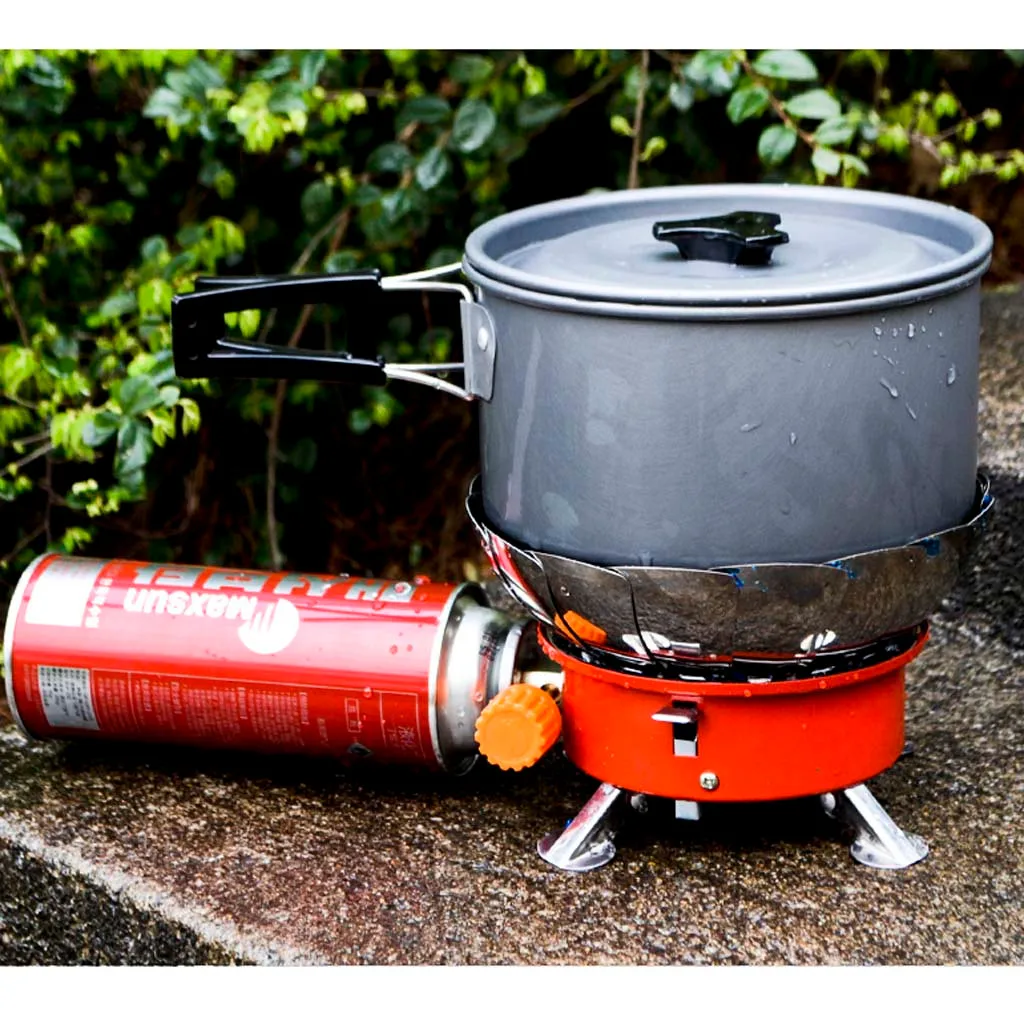 Ветрозащитная напольная газовая плита для пикника портативная альпинистская