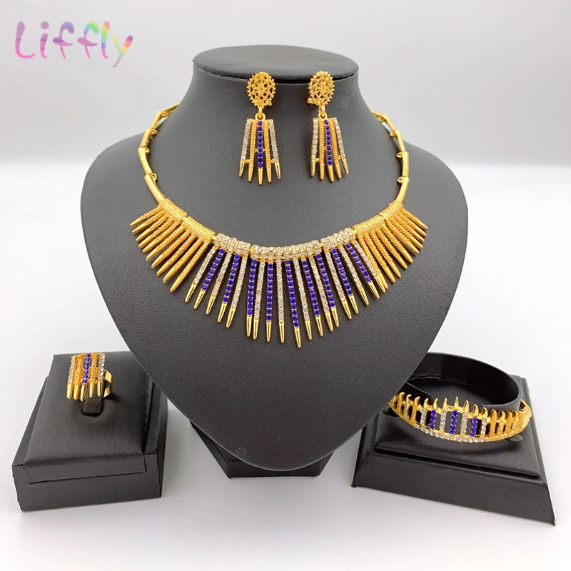 2020 Новое поступление Дубай африканские золотые ювелирные изделия наборы костюм