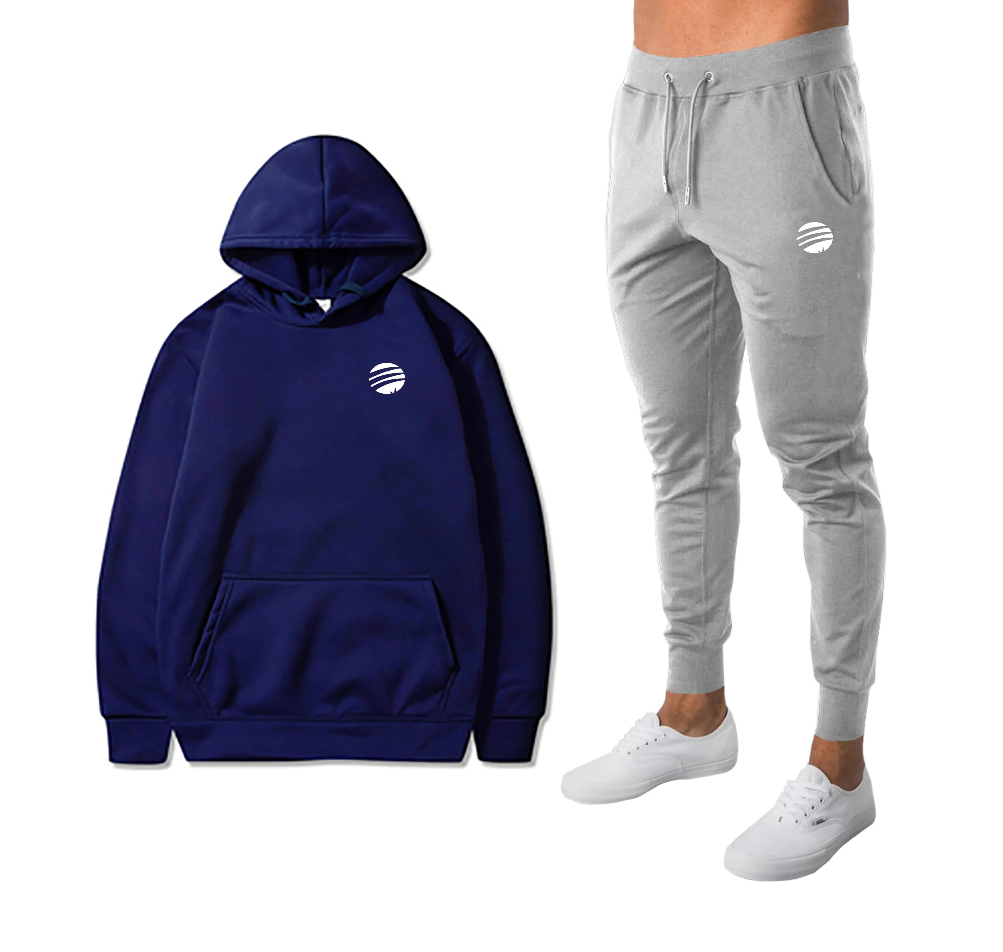 Спортивный костюм для мужчин Быстросохнущий с капюшоном весны и осени набор