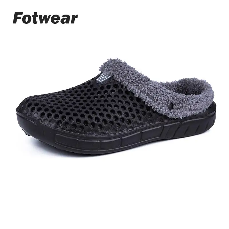 Обувь Мужские теплые сандалии Женские домашние Мужская повседневная обувь с