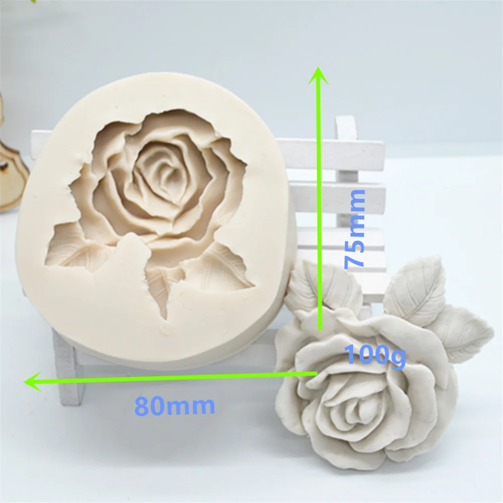 

1pc 3D Rose Flower Cake Tools Silicone Resin Molds Cake Decorating Tools Fondant Molds Kitchen Baking Accessories FTM117