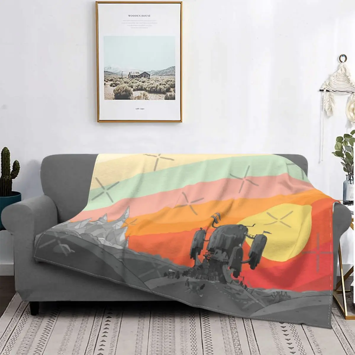 

Land Of Ooo-Manta de hora de aventura, colcha de cama a cuadros, manta Термическая