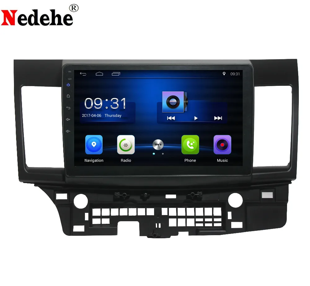Nedehe 10.1 inch 2G RAM+32G ROM Android 8.0 Car dvd GPS stereo radio for Mitsubishi Lancer 2008-2015 bluetooth Wifi Mirror Link |