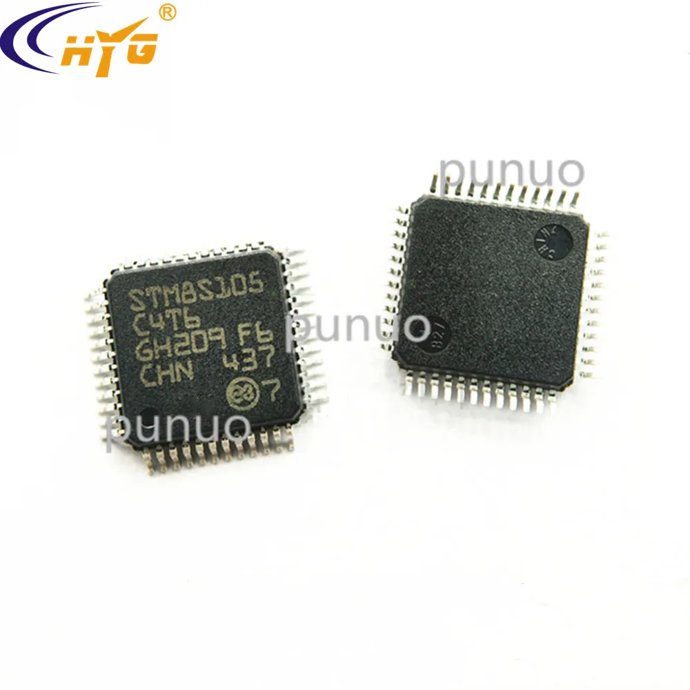 Оригинальная аутентичная Инкапсуляция STM8S105C4T6 QFP48 8b MCU 10b ADC 32Kb Flash 2 95-5 5 В таймеры