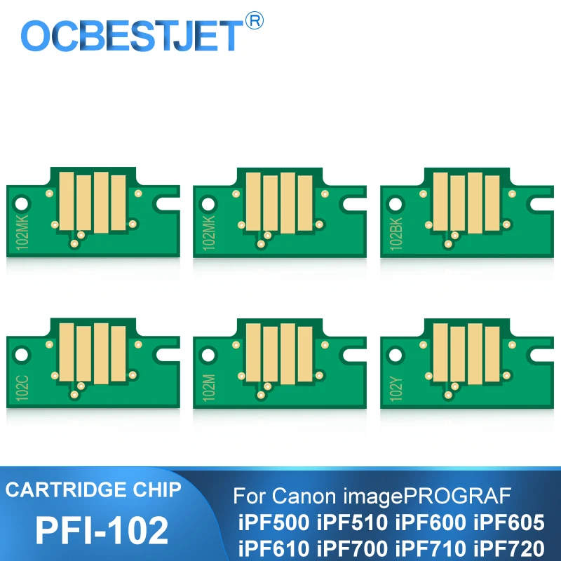 Стандартный чип для картриджа Canon iPF500 iPF510 iPF600 iPF605 iPF610 iPF700 iPF710 iPF720|chip turning|chip ringchip