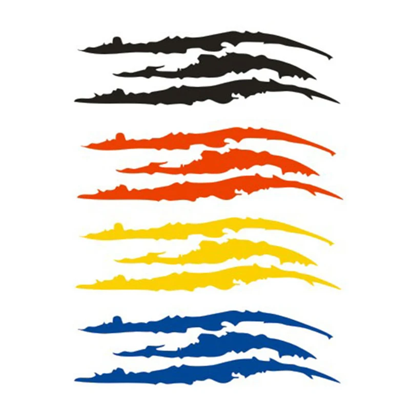 Креативная наклейка в виде лап Автомобильная светоотражающая полоска от царапин