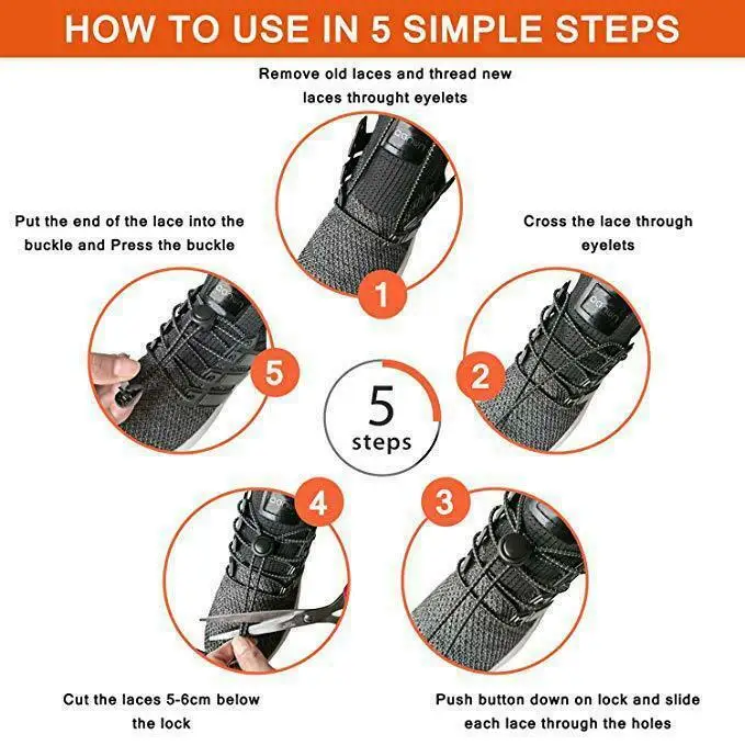 Светоотражающие эластичные ленивые шнурки без галстука эластичный замок